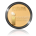 Пудра EVELINE Расветляющая Пудра для лица и тела №55 Golden Make-UP Highlighter (Минимально 3 штуки)