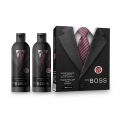 Мужской подарочный набор для мужчин №1114 QP NEW BOSS (Шампунь д/волос 250 мл + Гель для душа 250 мл) Compliment